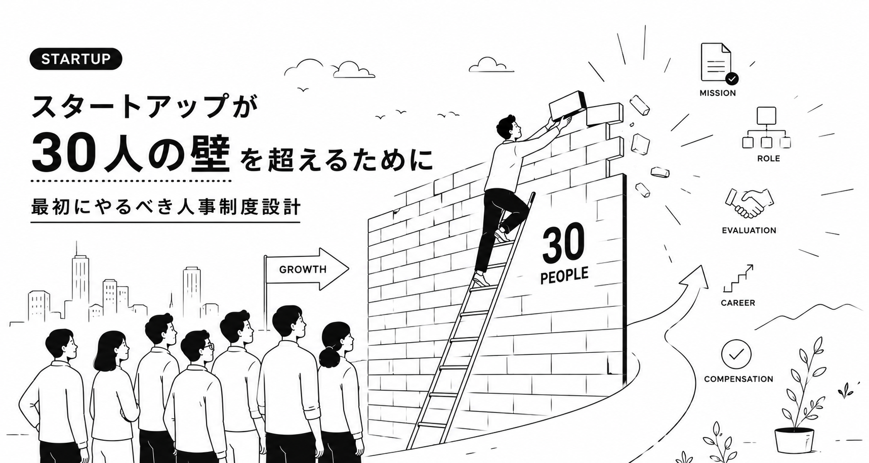 スタートアップの人事制度はいつ作る？30人の壁を越えるための導入タイミングと最初に整える3つの仕組み