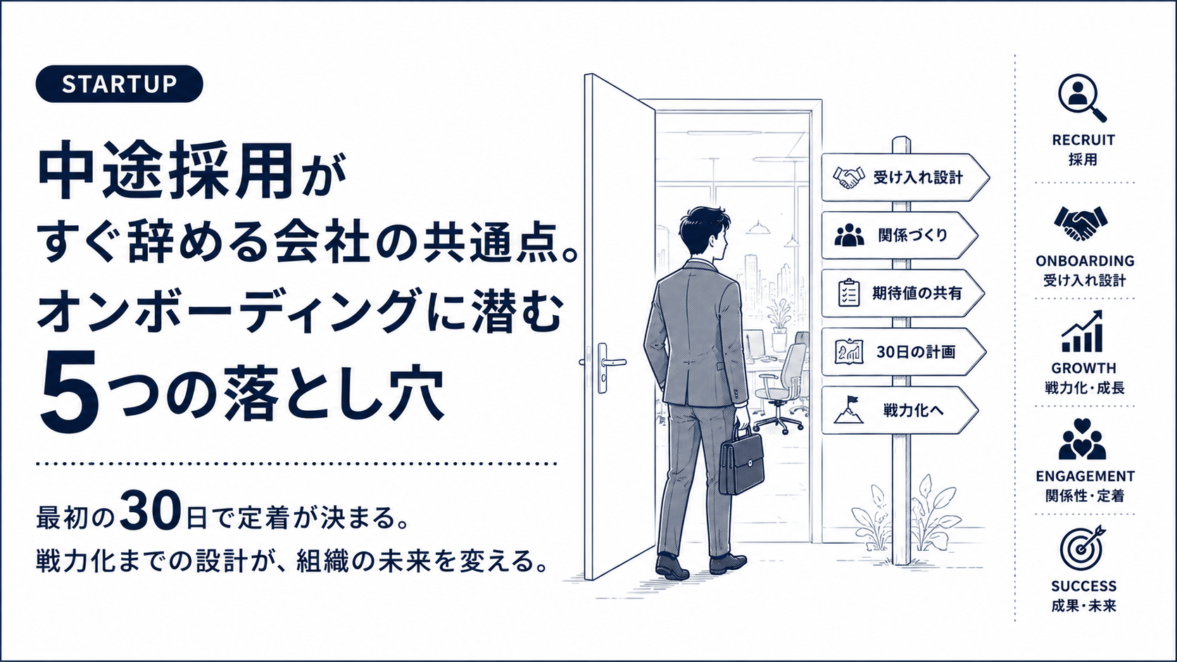 中途採用がすぐ辞める会社の共通点。オンボーディングに潜む5つの落とし穴